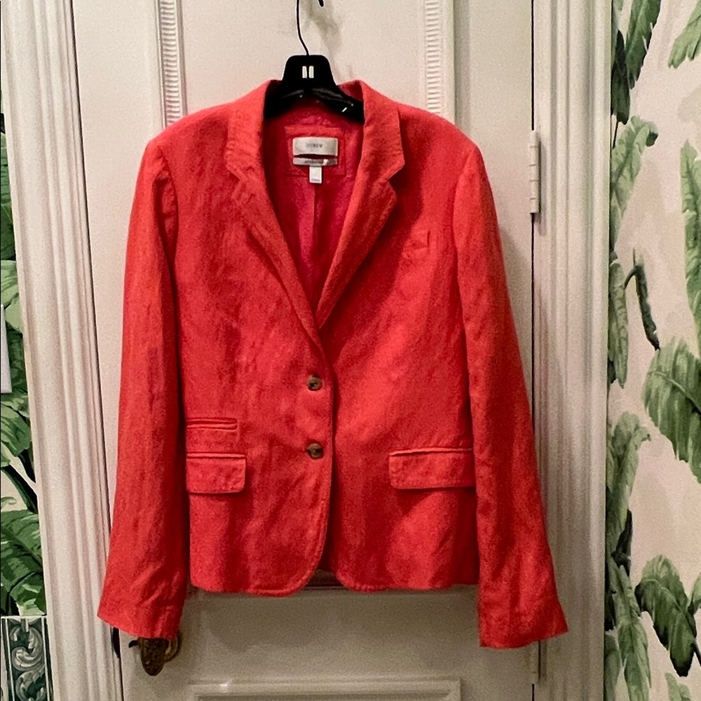 J. Crew Bright Coral Blazer